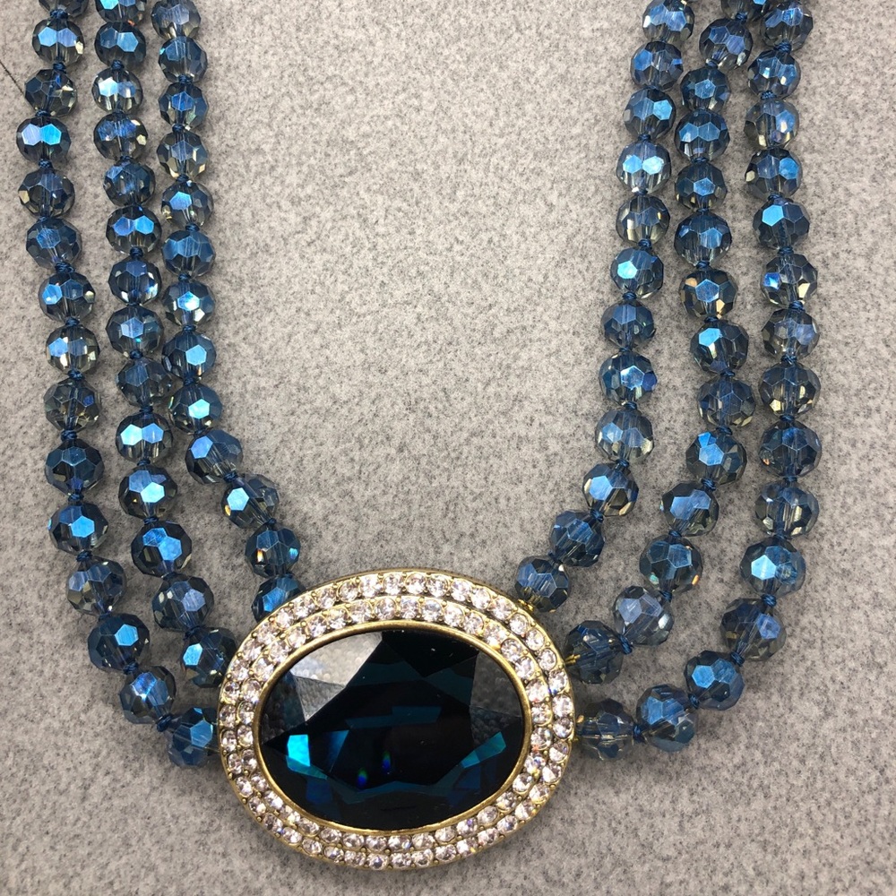 Heidi Daus 🆕 Montana color drop Swarovski crystal necklace - Picture 5 of 10
